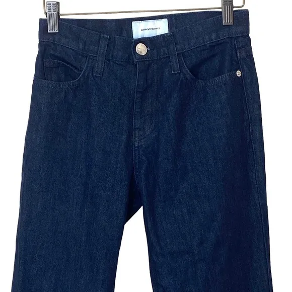 Current/Elliott The Jarvis Flare Full Length High Waist Jeans in Rinse, Size 24