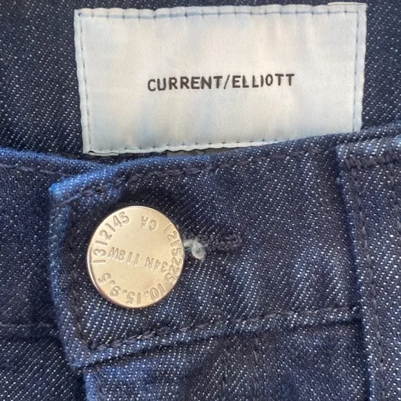 Current/Elliott The Jarvis Flare Full Length High Waist Jeans in Rinse, Size 24