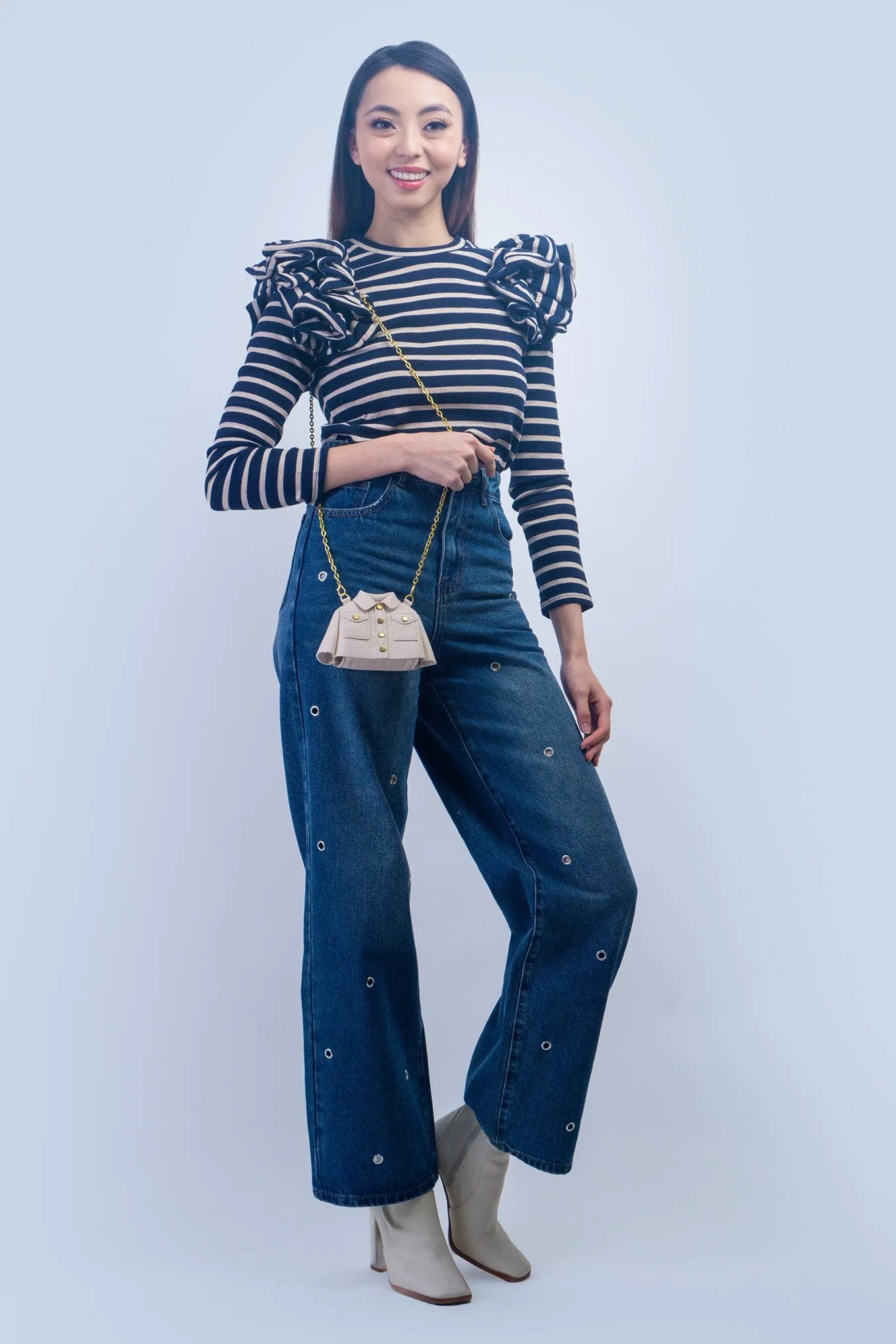 Denim Grommet Jeans