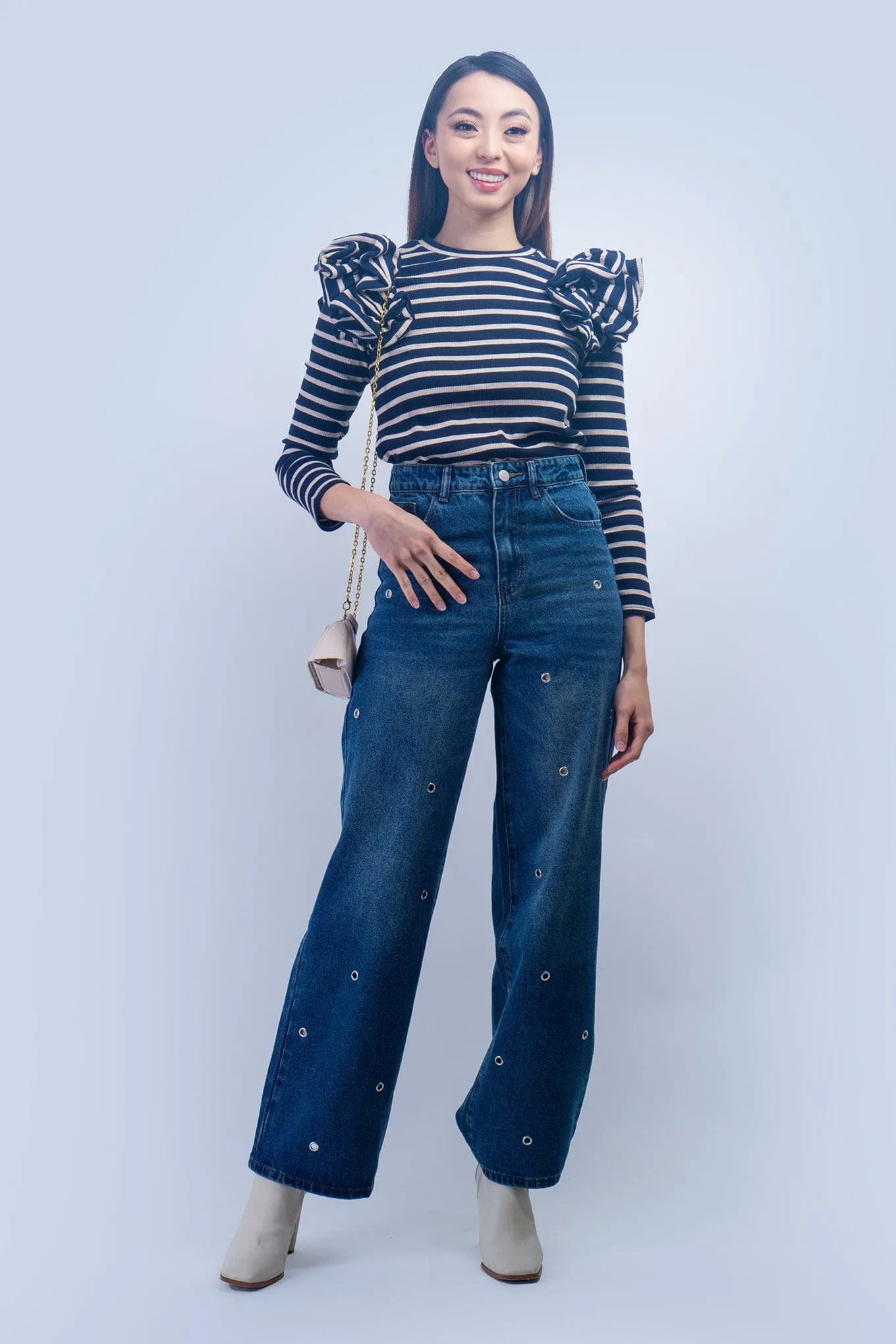 Denim Grommet Jeans