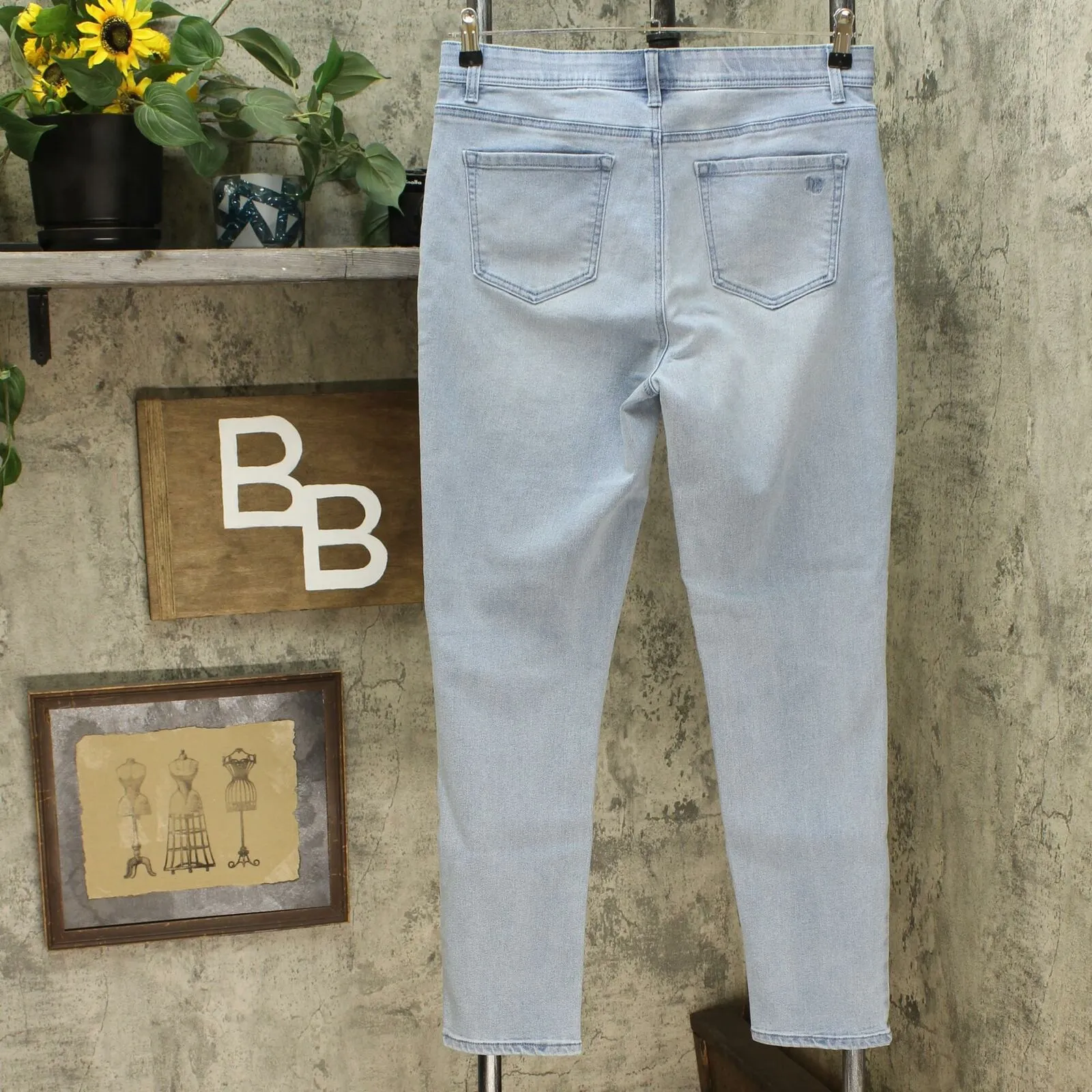 DG2 by Diane Gilman Women's Denim 5 Pocket Jeggings Chambray Medium
