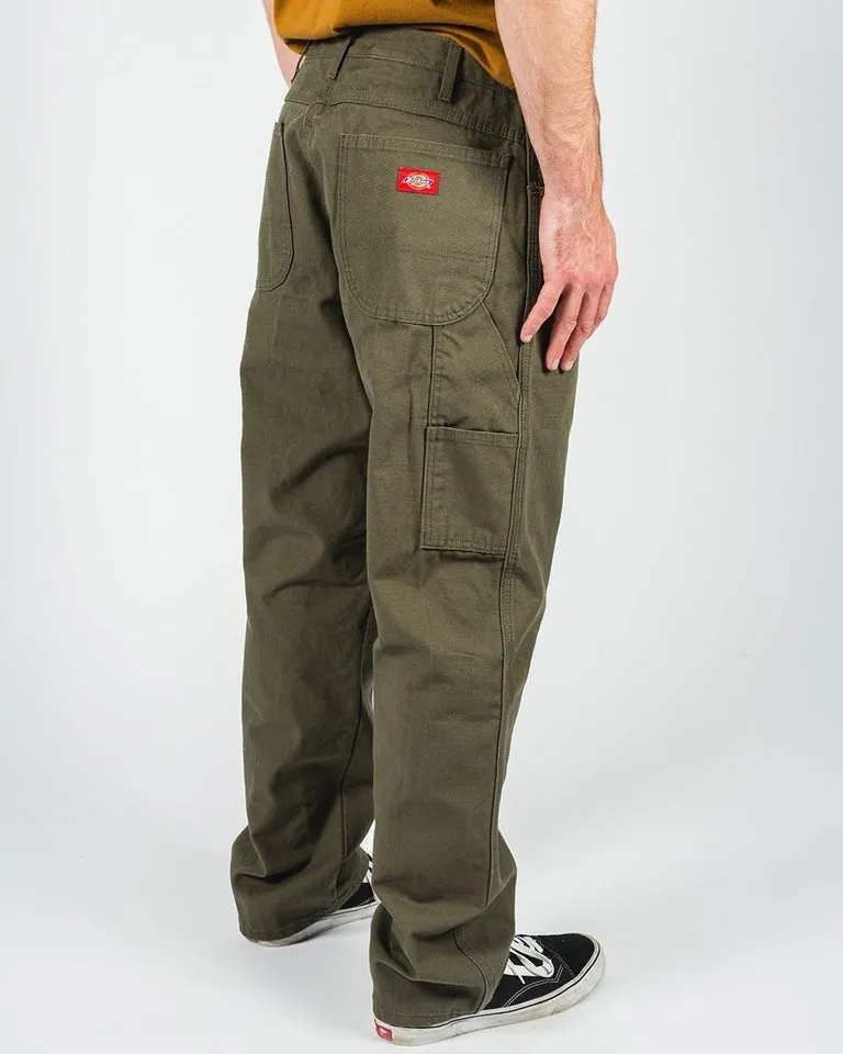 DICKIES RELAXED FIT DUCK JEAN 18" RINSED MOSS