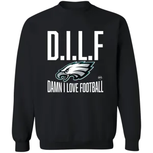D.I.L.F | Damn I Love Football Crewneck Sweatshirt | www.BleedGreenMafia.com