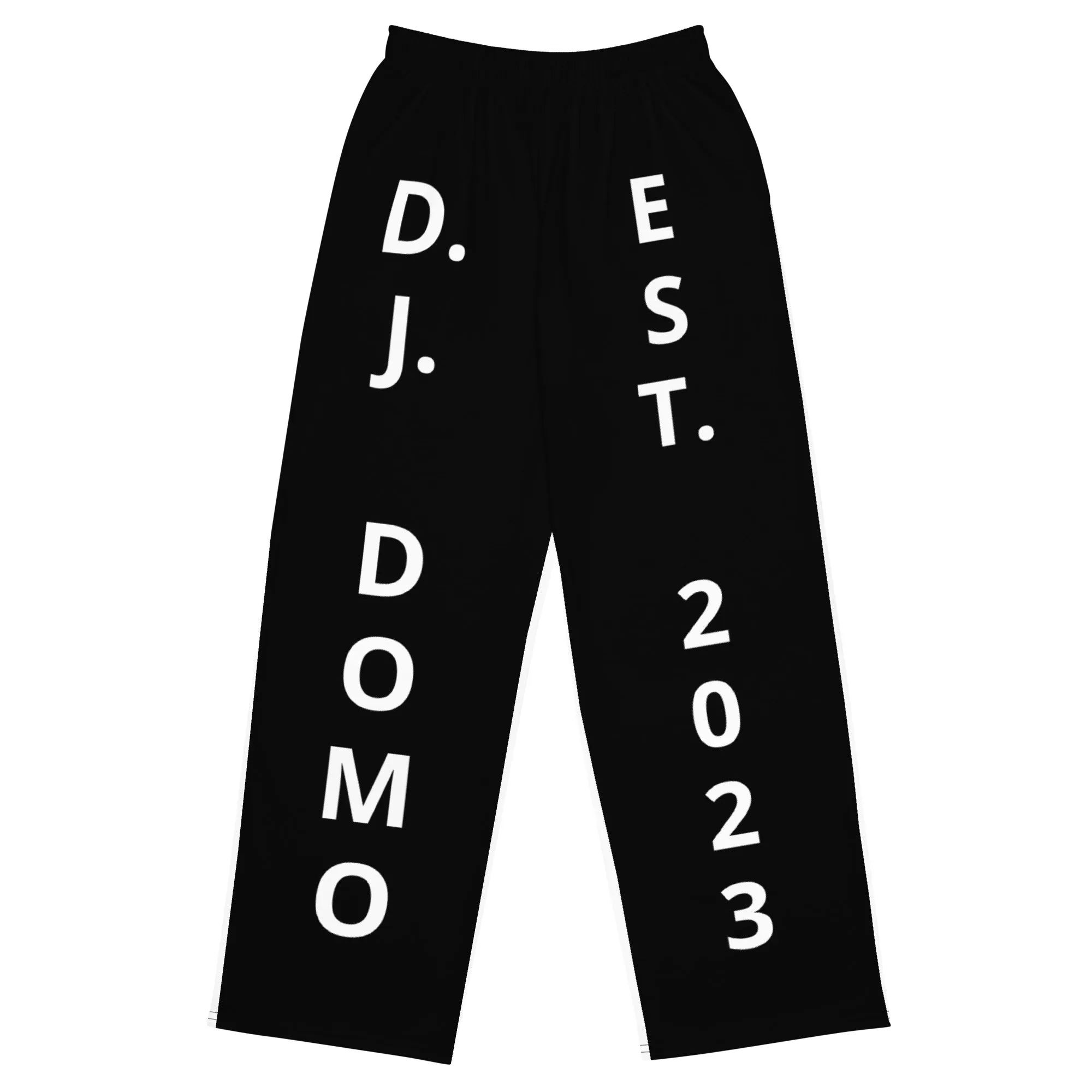 D.J. Domo "Est" Unisex 2 Tone Wide-Leg Pants Black/White