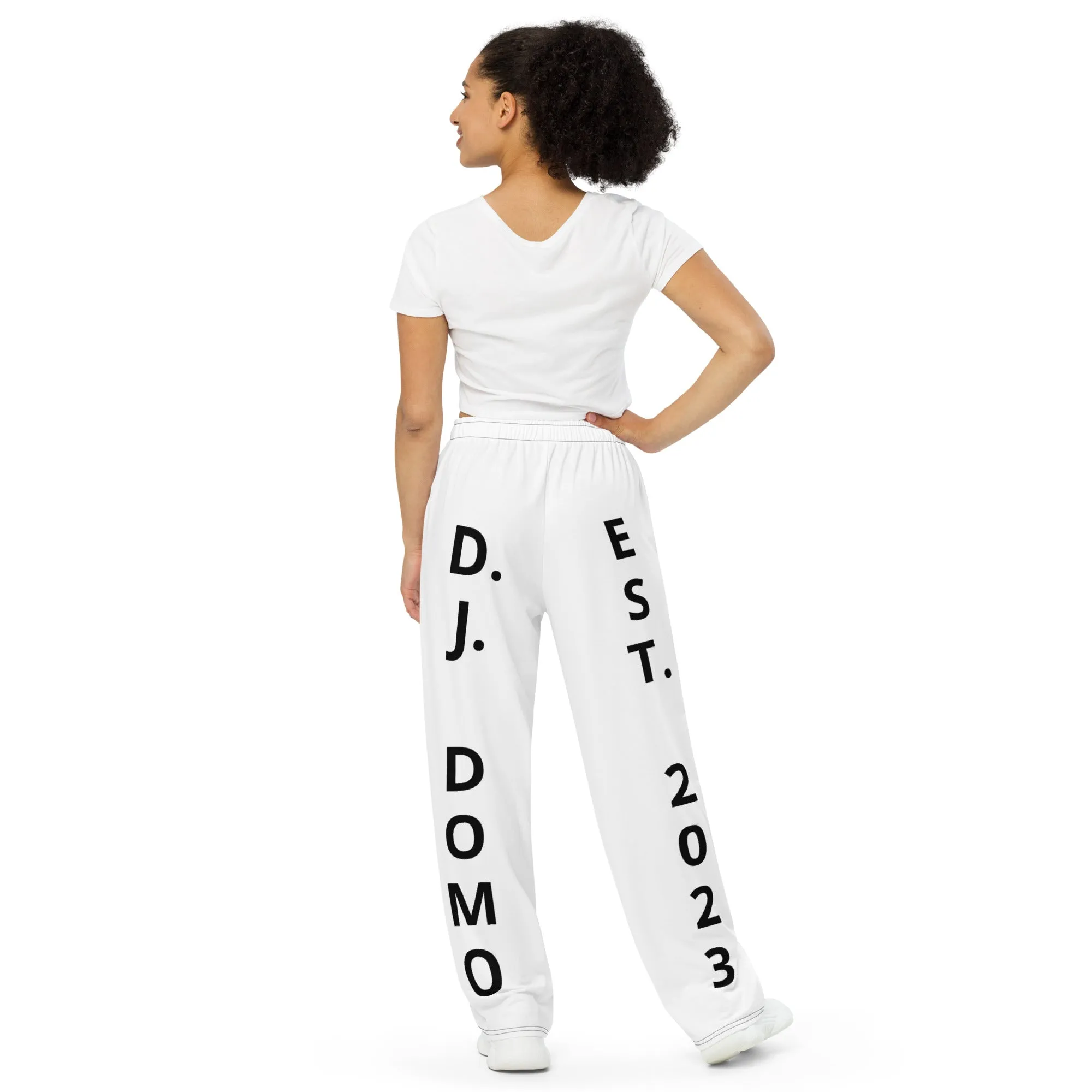 D.J. Domo "Est" Unisex 2 Tone Wide-Leg Pants Black/White