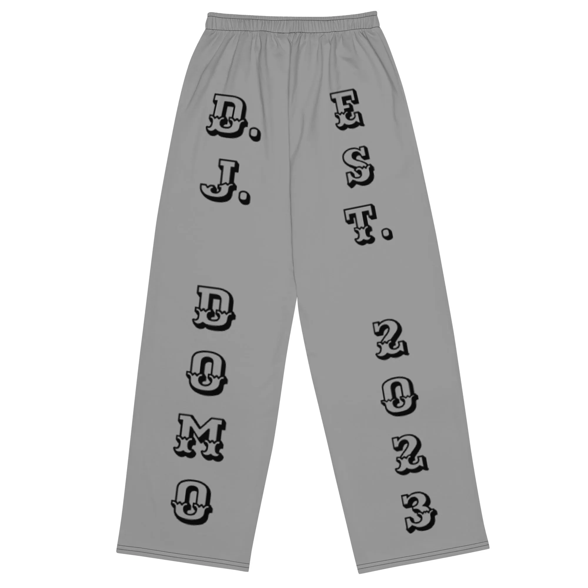 DJD NY- "It's A Brooklyn (Brownsville) Thang" Unisex 2 Tone Wide-Leg Pants Black/White/Gray