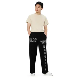 DJD NY- "It's A Brooklyn (Brownsville) Thang" Unisex 2 Tone Wide-Leg Pants Black/White/Gray