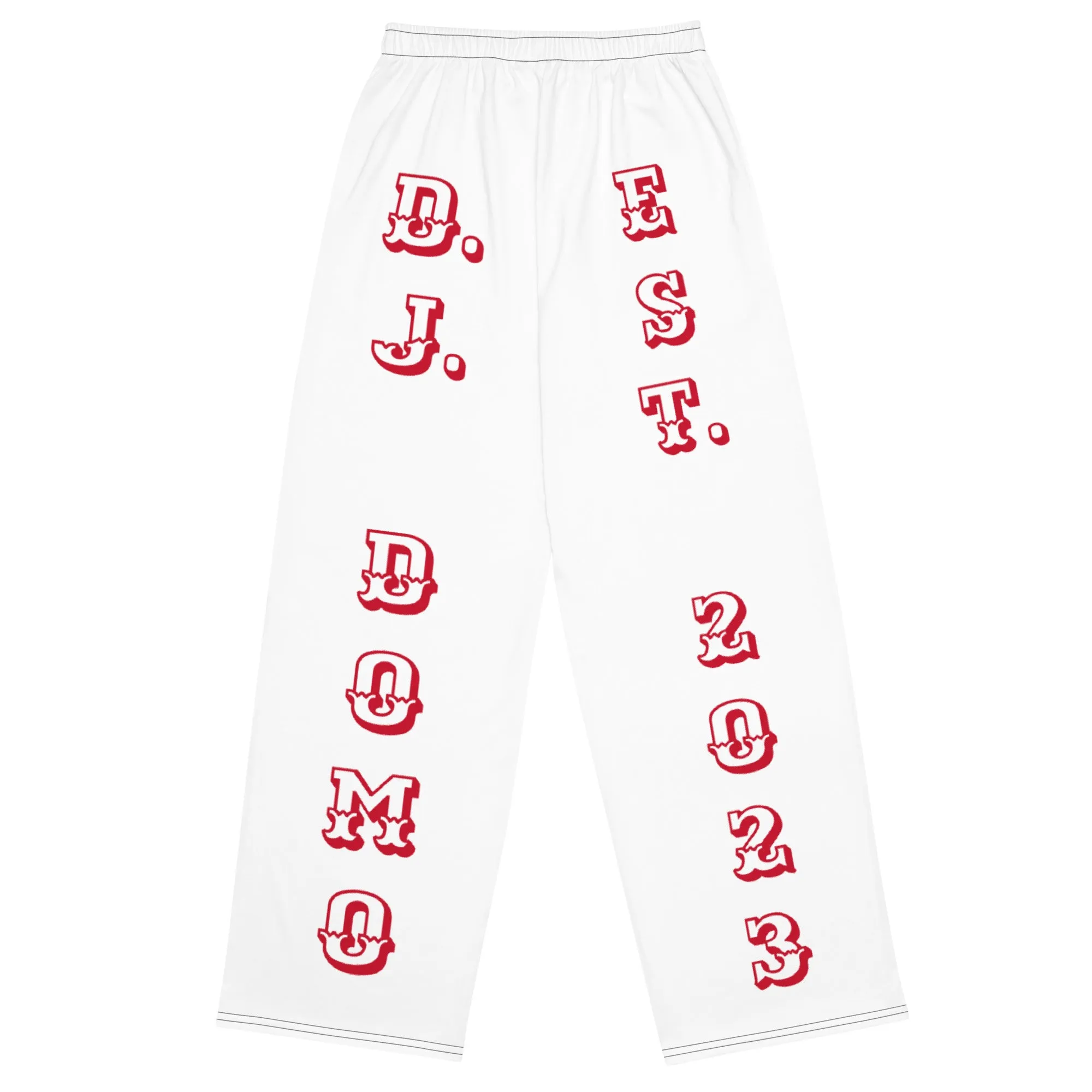 DJD OH- "It's A Cleveland Thang" Unisex 2 Tone Wide-Leg Pants Red/White/Navy