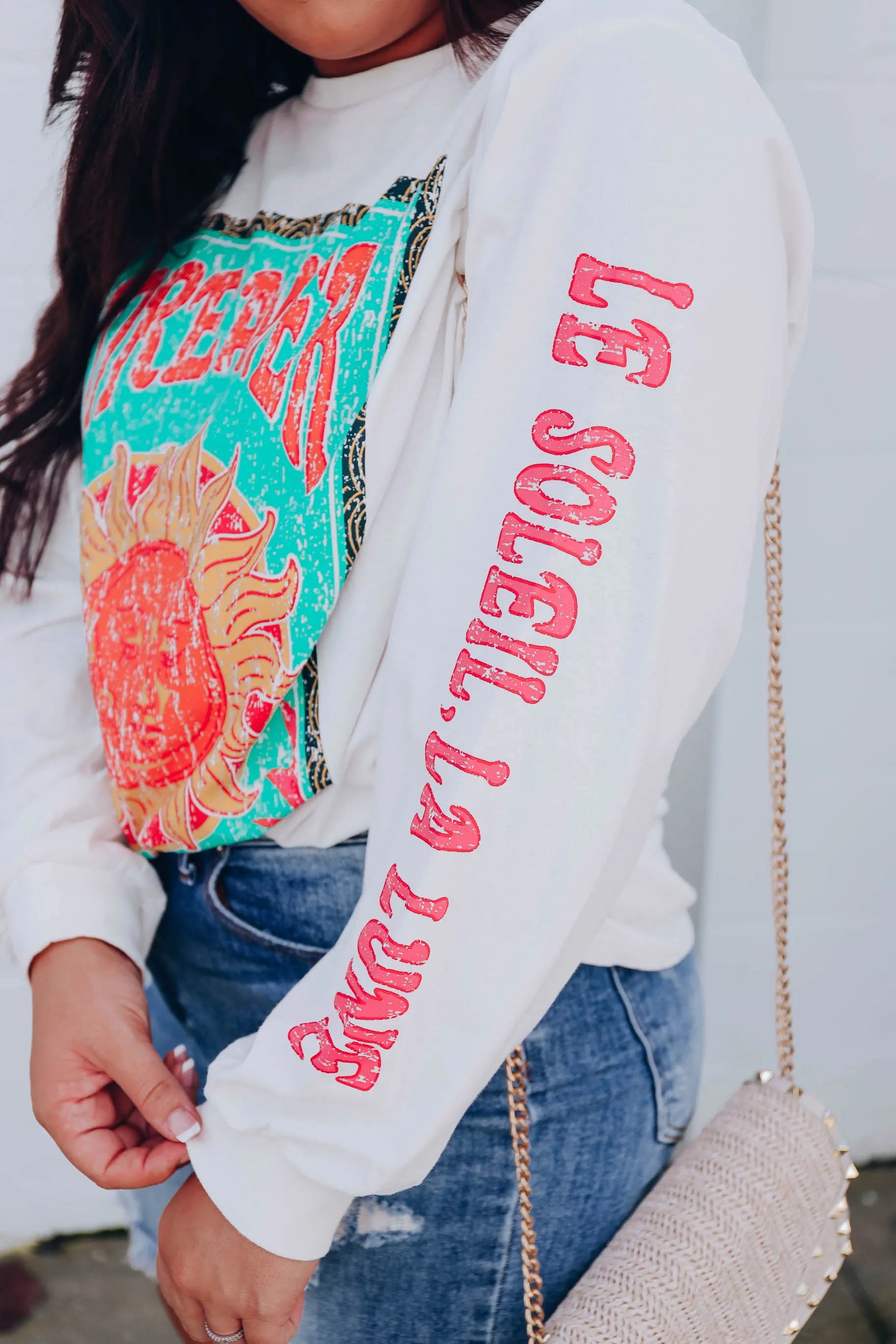 Dreamer Long Sleeve Graphic Tee - White