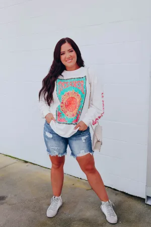 Dreamer Long Sleeve Graphic Tee - White