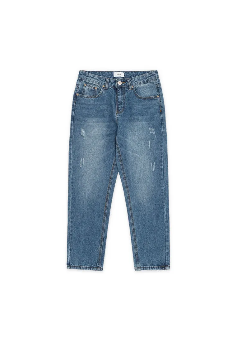 DRUM Classic Scratch Relaxed fit Jeans- Blue