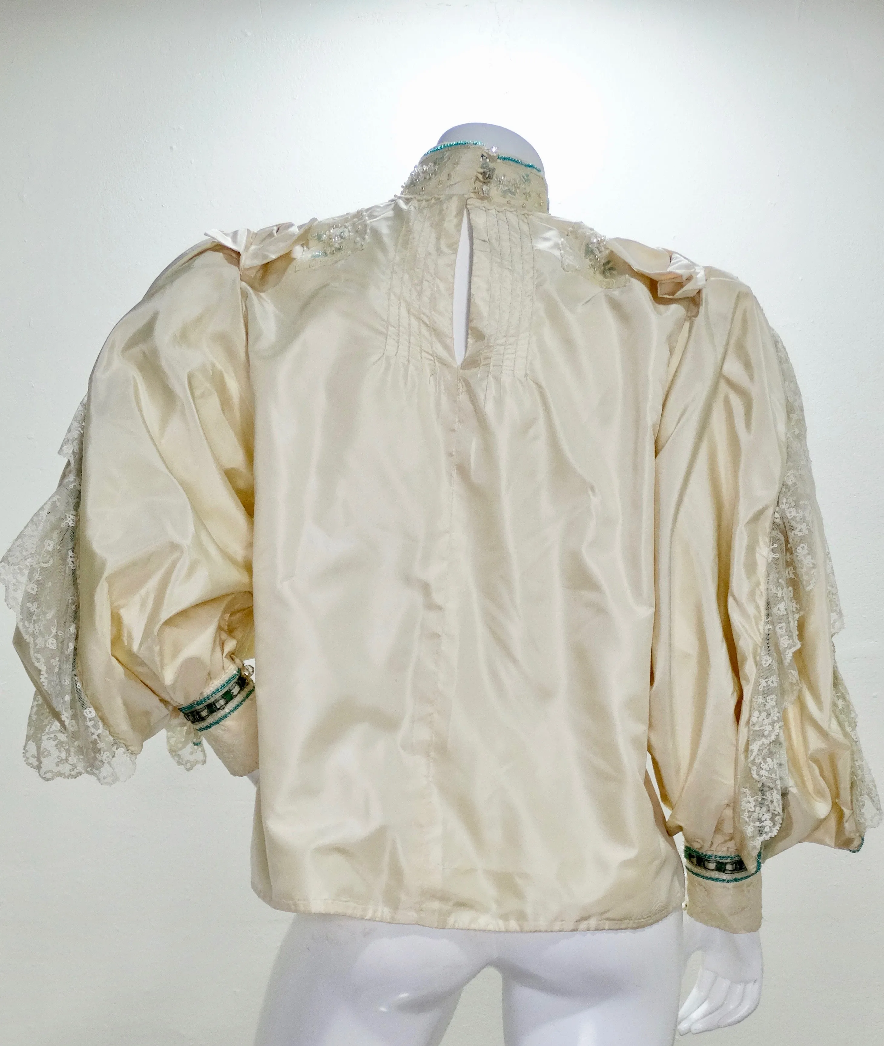 Eavis & Brown Embellished Victorian Silk Blouse