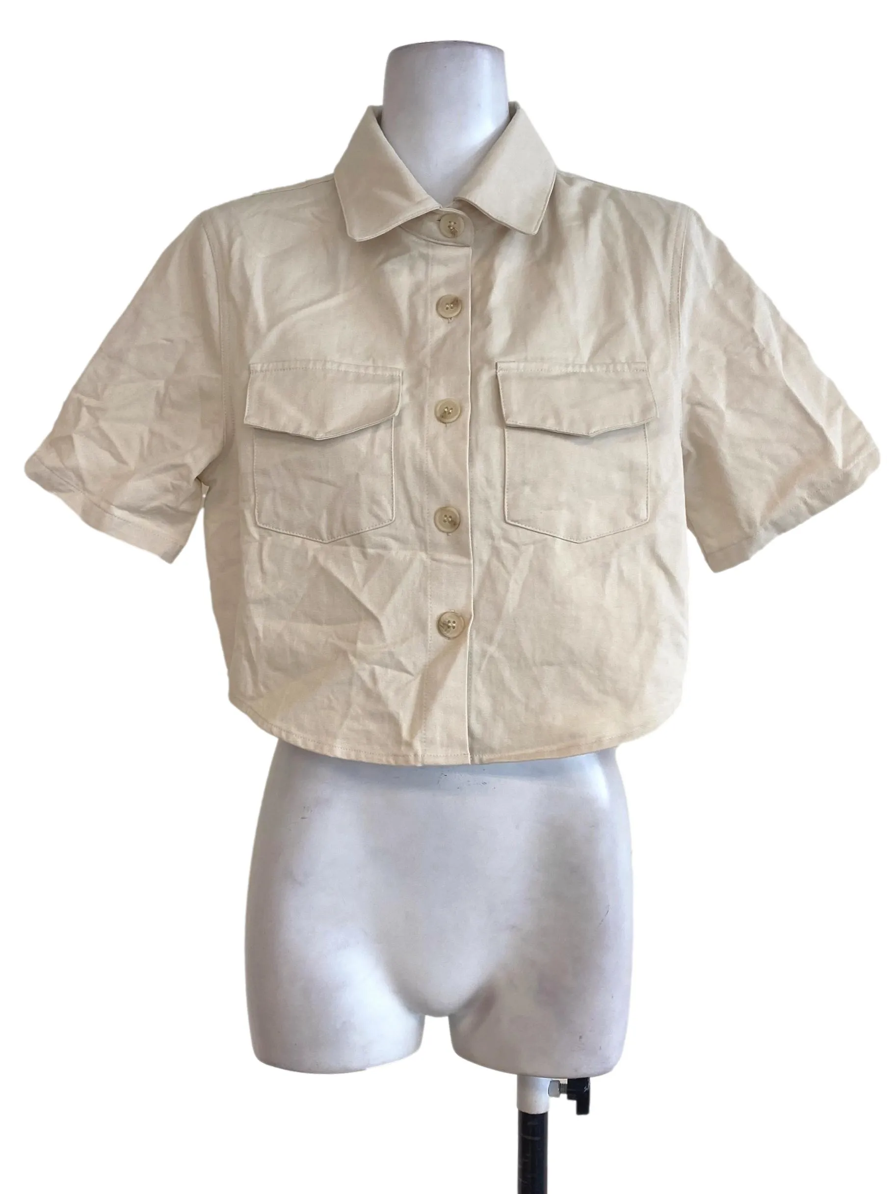 Egg Nog Button Down Top