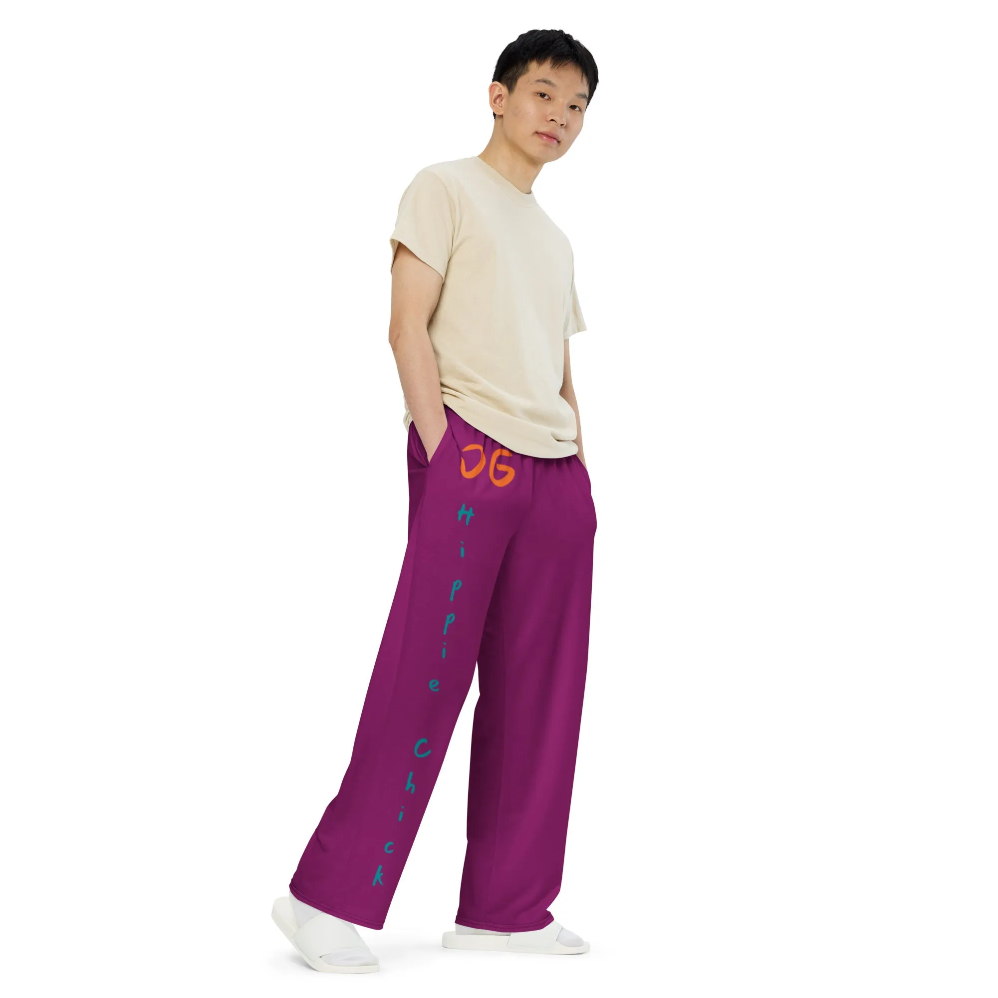 Eggplant Unisex Pants- OG Hippie Chick
