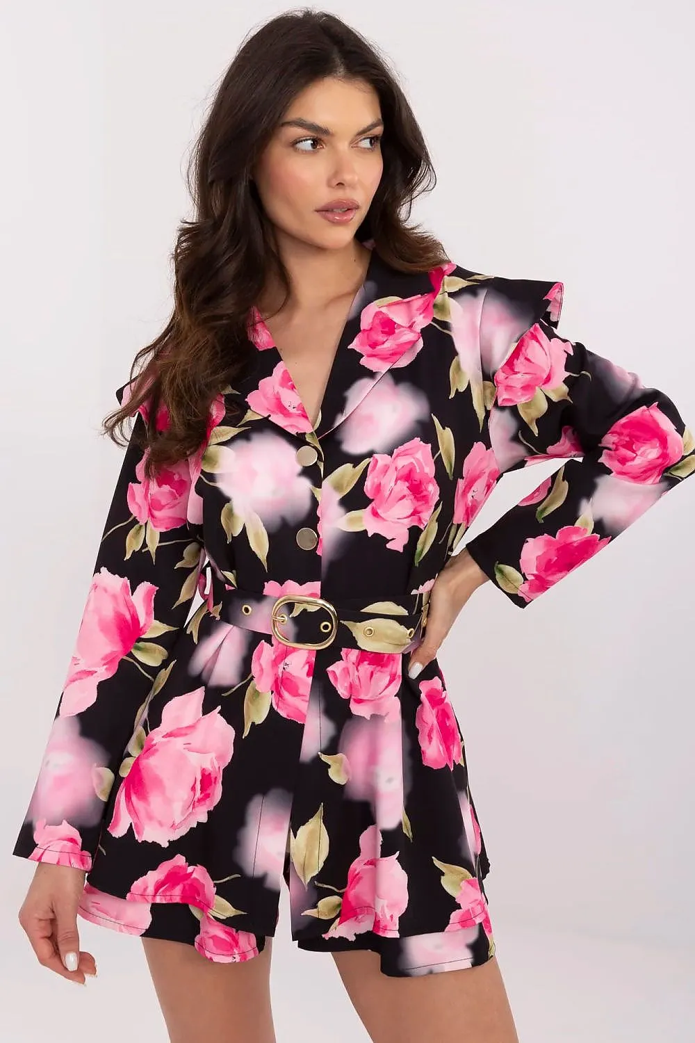 Elegant floral print women's jumpsuit