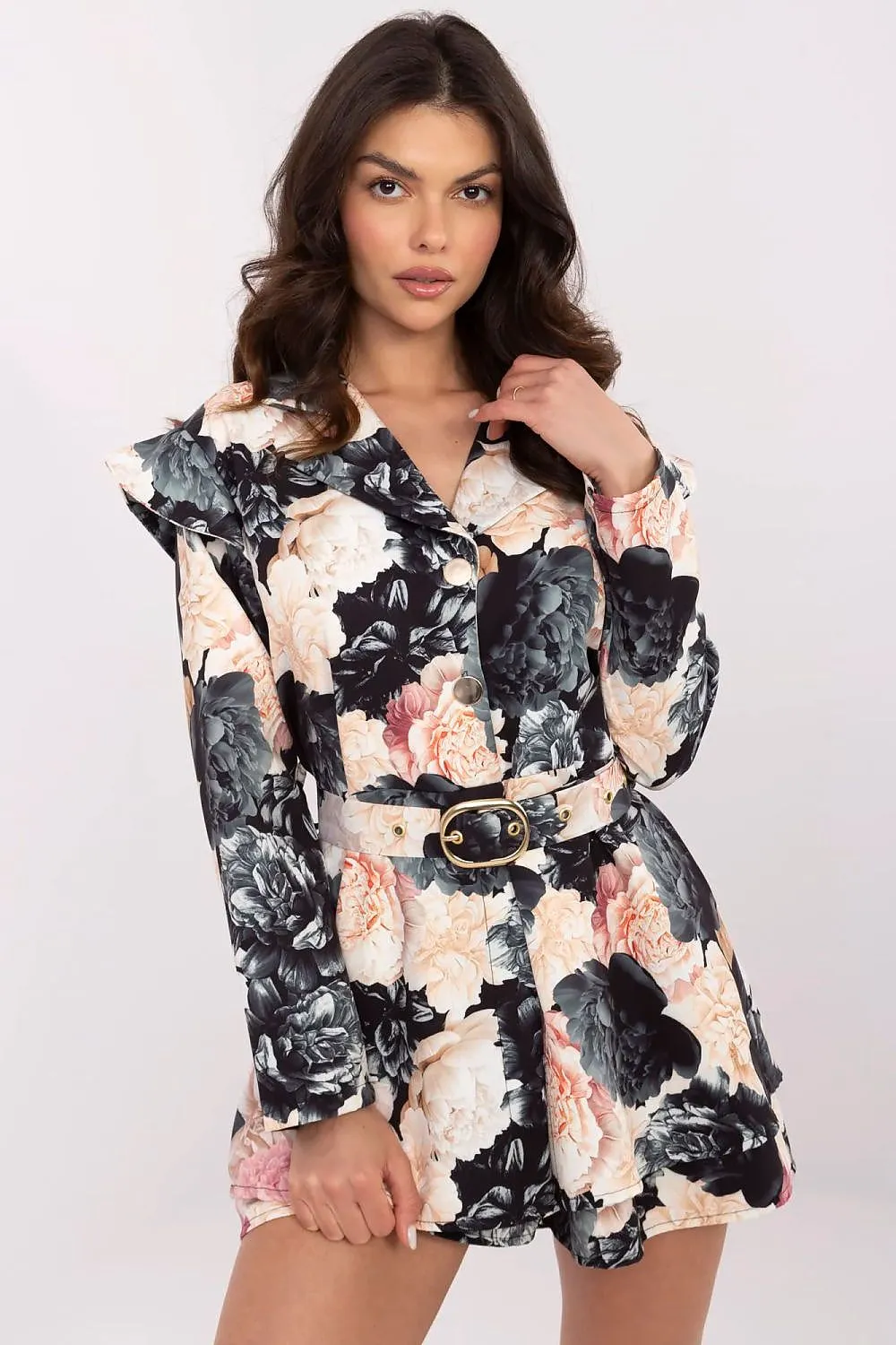 Elegant floral print women's jumpsuit