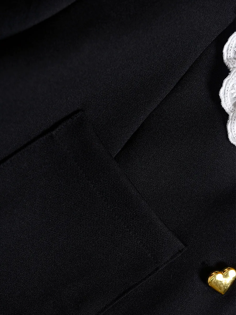 Elegant Short Sleeve Black Shirt Dress