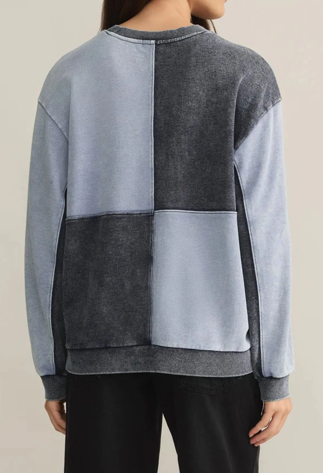 FAIR & SQUARE DENIM SWEATSHIRT