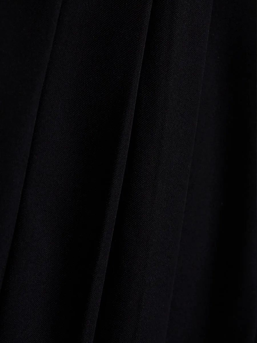 Fake Two Pieces College Style Long-sleeved Pleated Dress