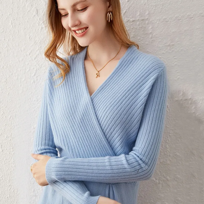 Fall Winter Sweaters for Woman Wine Khaki