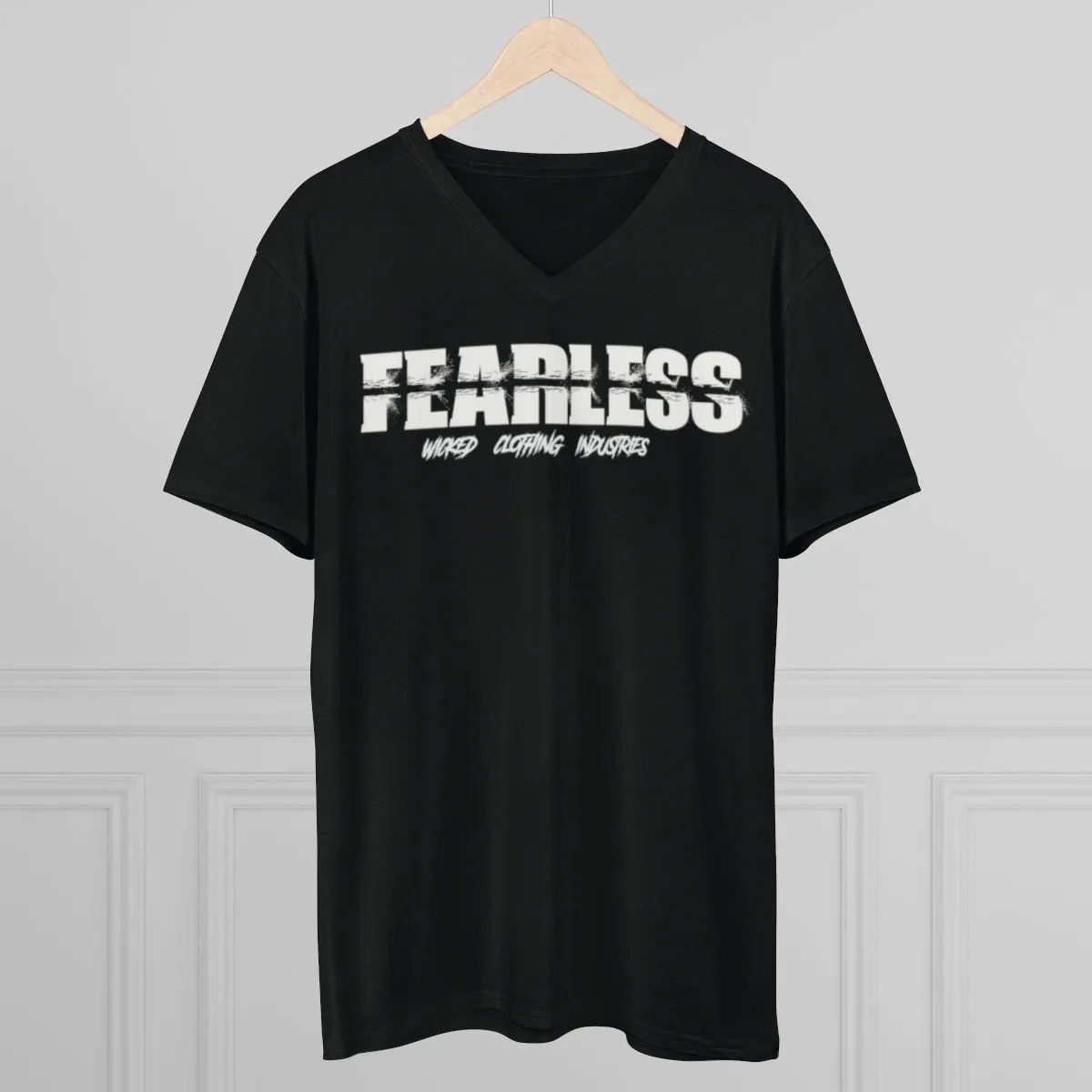 Fearless III/ White/ V-Neck Tee