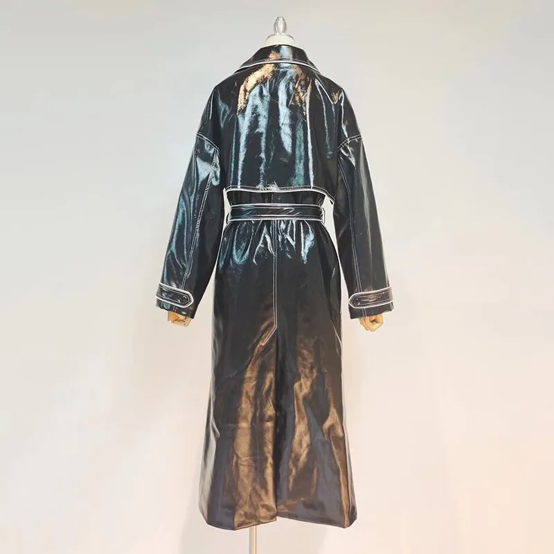 Females Lapel Long Sleeve Casual Loose  Coat