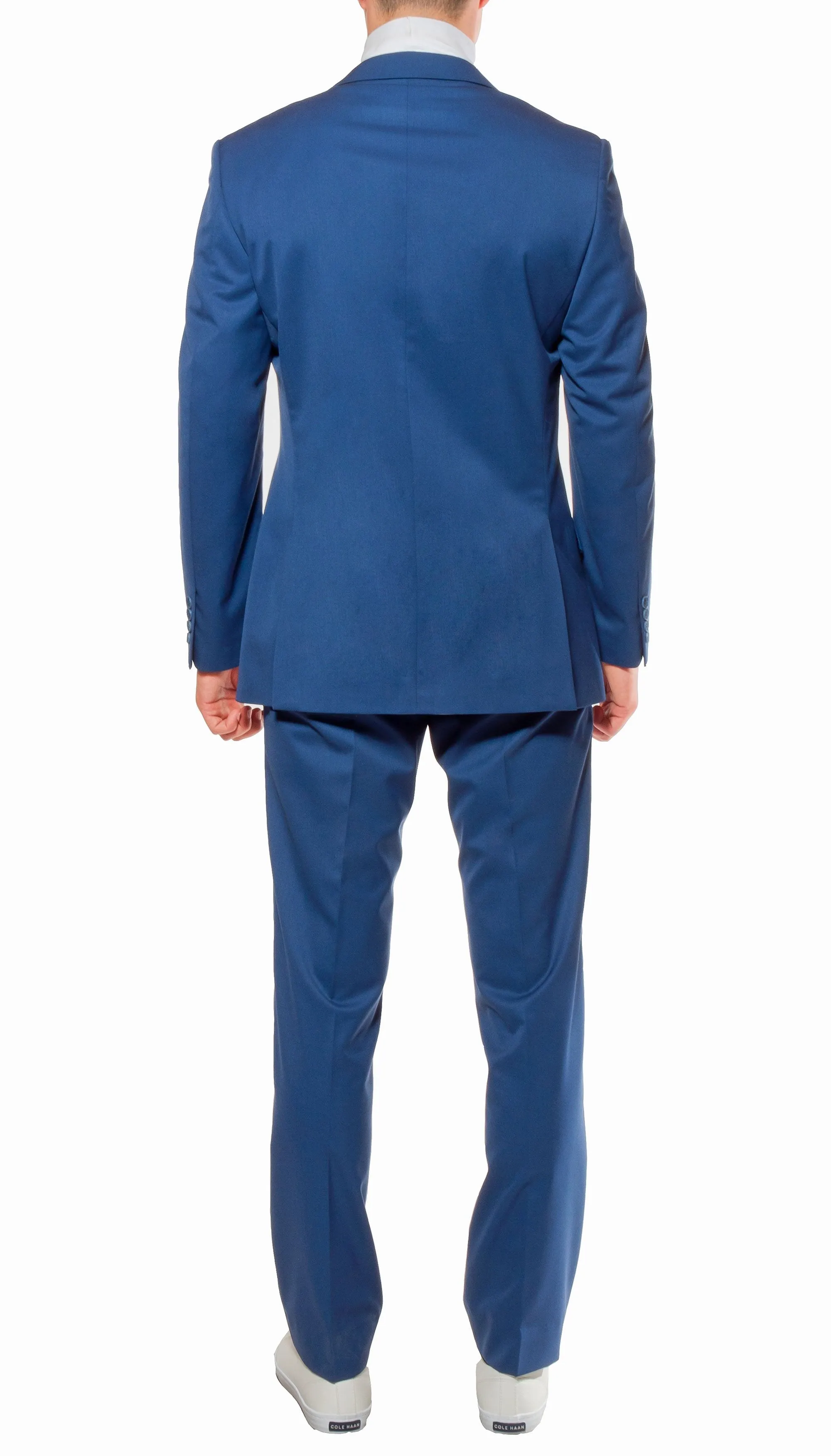 Ferrecci Mens Savannah Indigo Slim Fit Three Piece Suit