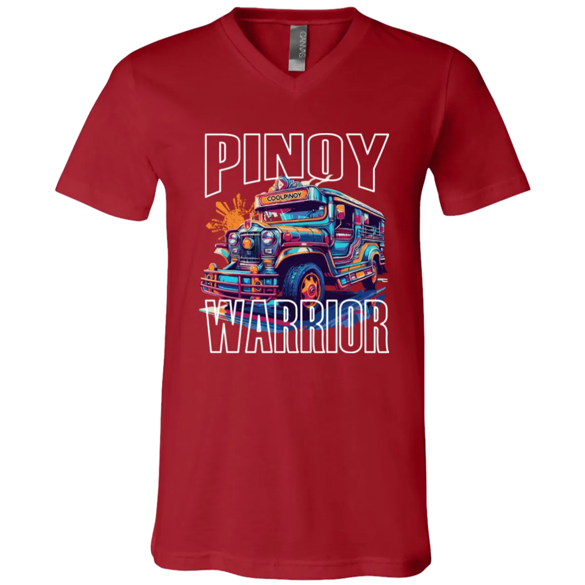Filipino Warrior Jeepney Unisex Jersey V-Neck T-Shirt
