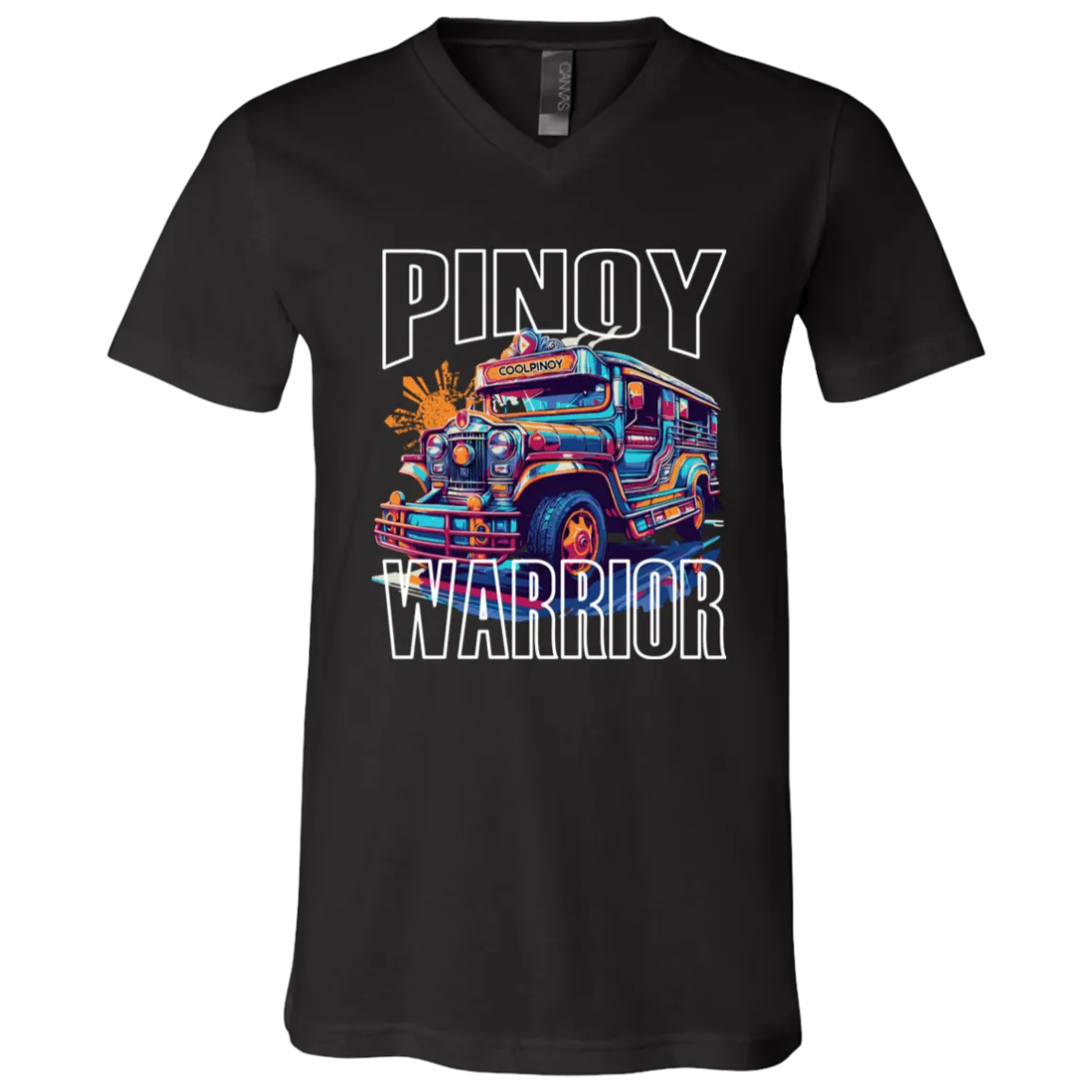 Filipino Warrior Jeepney Unisex Jersey V-Neck T-Shirt