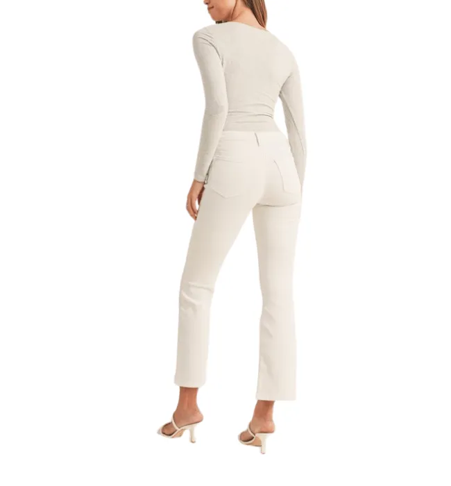 Fiona White Mid Rise Jeans