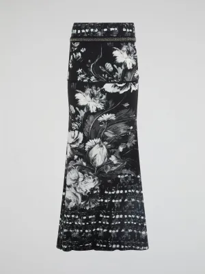 Floral Print Maxi Skirt