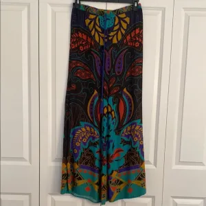 Flying Tomato Colorful Patterned Wide Leg Flowy Pant Size M