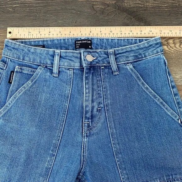 Frank And Oak Jeans Women 30 Blue Relaxed Taper Fit Utility Carpenter Gorpcore