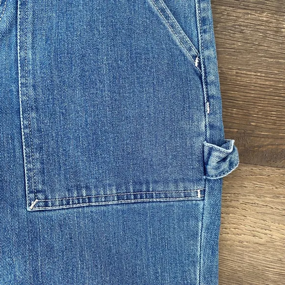 Frank And Oak Jeans Women 30 Blue Relaxed Taper Fit Utility Carpenter Gorpcore