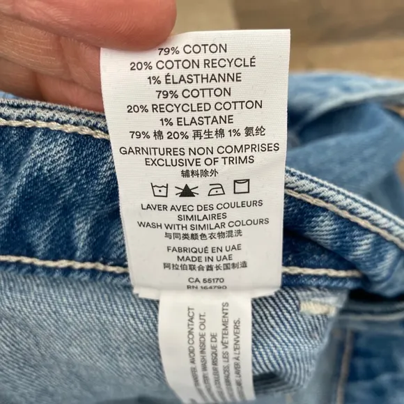 Frank And Oak Jeans Women 30 Blue Relaxed Taper Fit Utility Carpenter Gorpcore