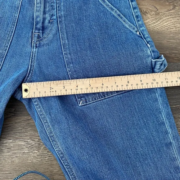 Frank And Oak Jeans Women 30 Blue Relaxed Taper Fit Utility Carpenter Gorpcore