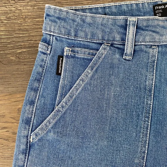 Frank And Oak Jeans Women 30 Blue Relaxed Taper Fit Utility Carpenter Gorpcore