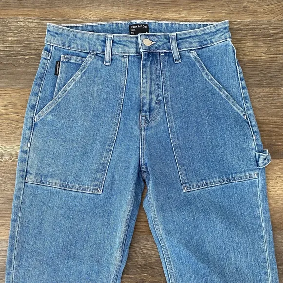 Frank And Oak Jeans Women 30 Blue Relaxed Taper Fit Utility Carpenter Gorpcore