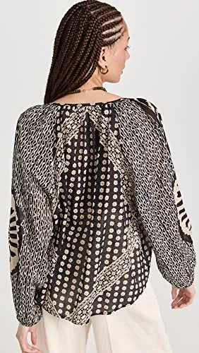 Free People Women's Elena Printed, Black Combo, M