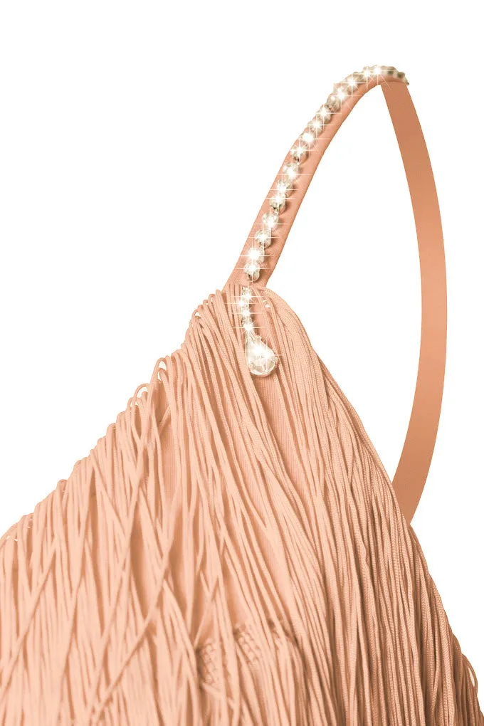 Fringed silhouette dress