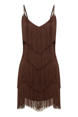 Fringed silhouette dress