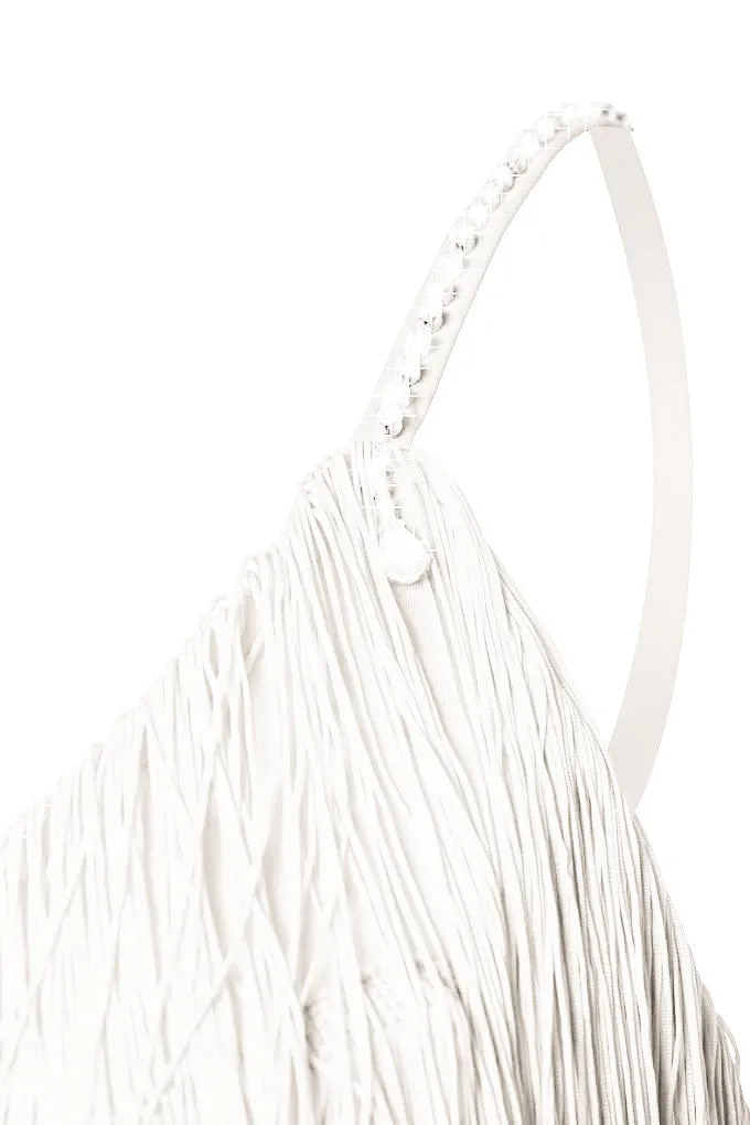 Fringed silhouette dress