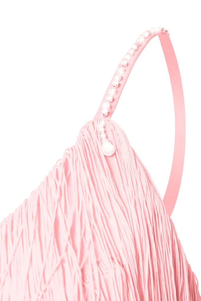 Fringed silhouette dress