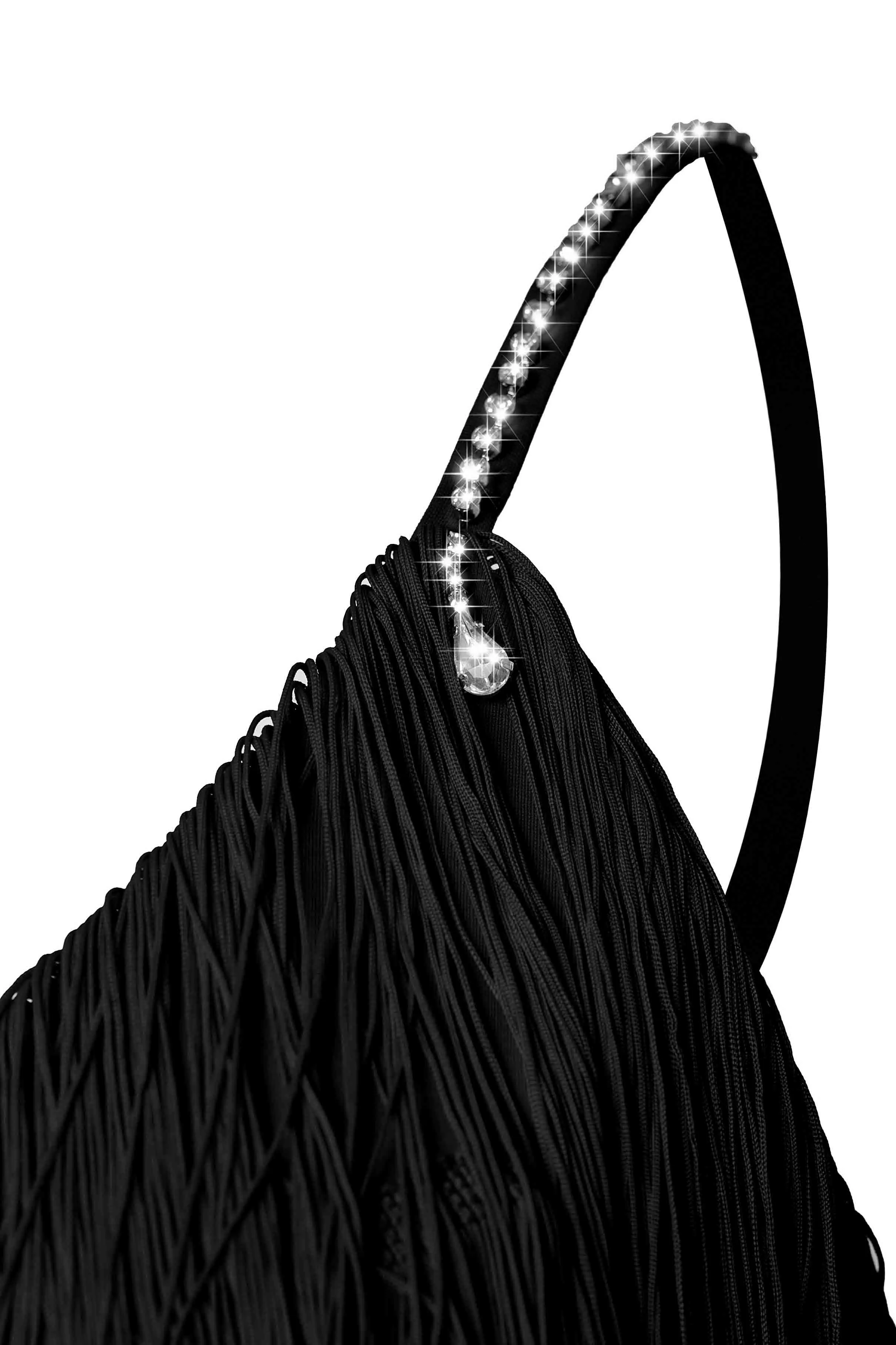 Fringed silhouette dress