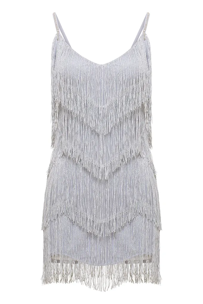 Fringed silhouette dress