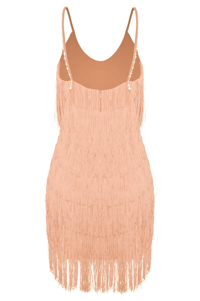 Fringed silhouette dress