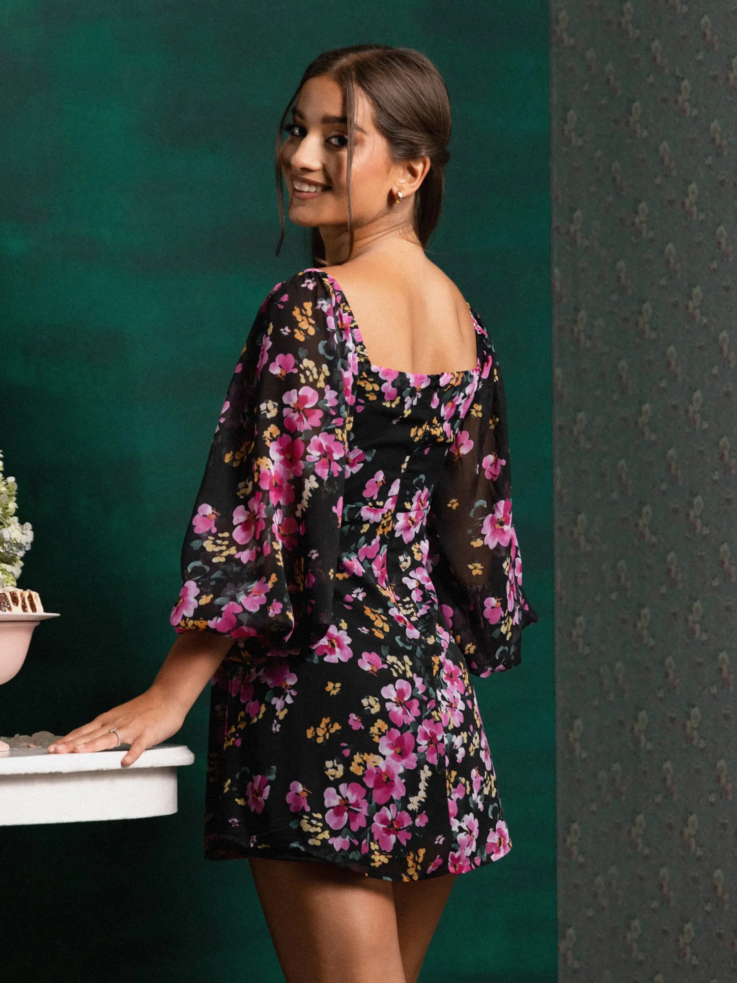 Front Twisted Mini Dress