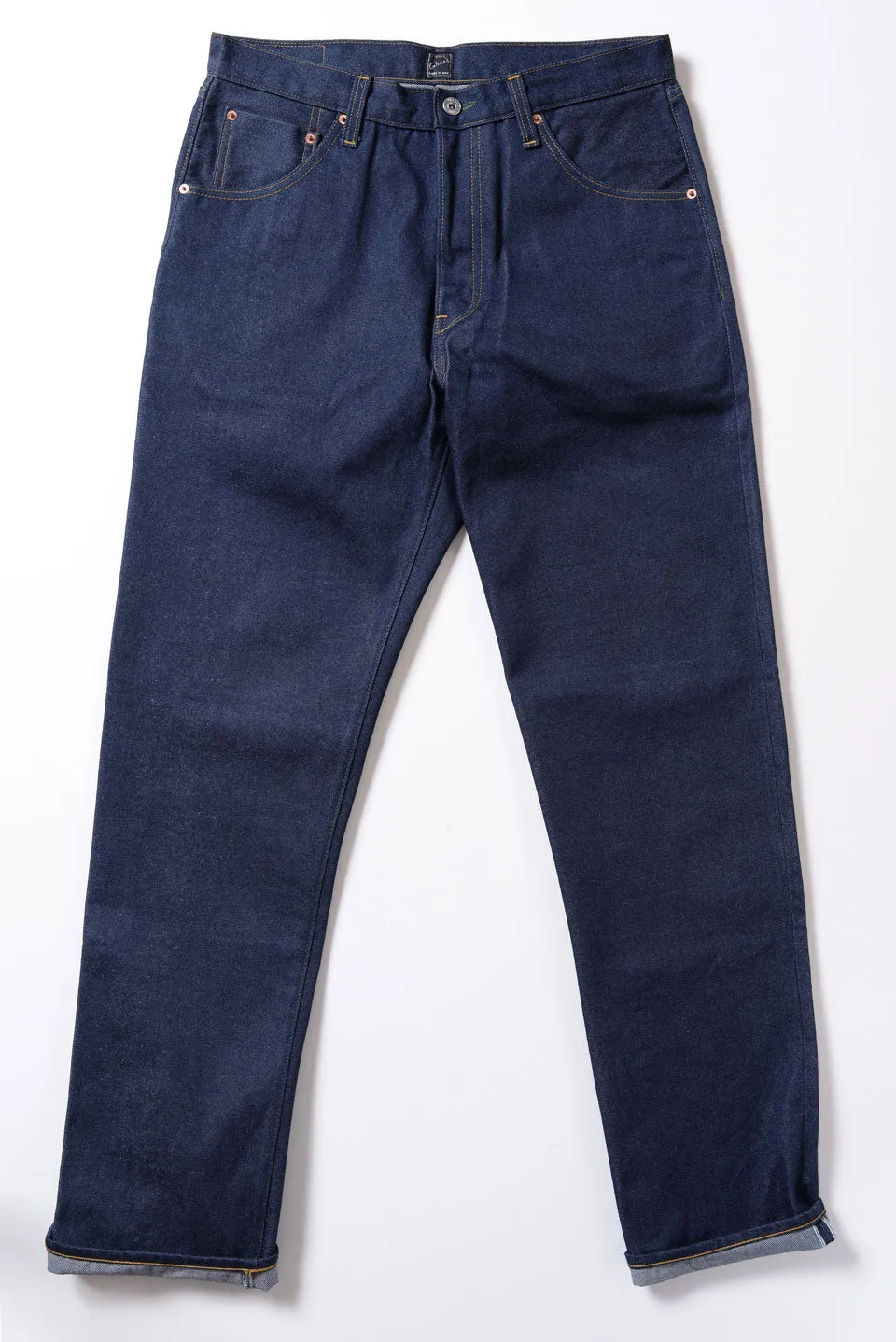 GD112 SLOUCHY TAPERED | Raw 13 Oz Selvedge Denim - Classic Indigo