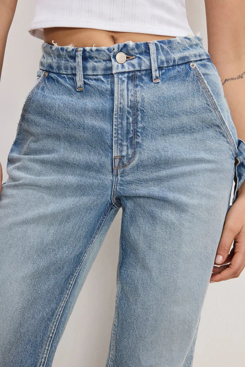 Good American Good 90s RELAXED CARPENTER JEANS Indigo755