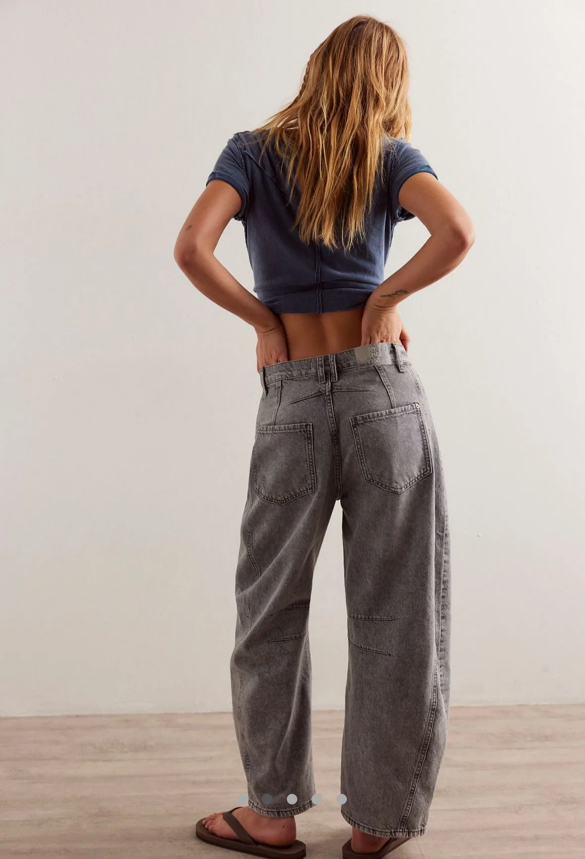 Good Luck Mid Rise Barrel Jean in Archive Grey